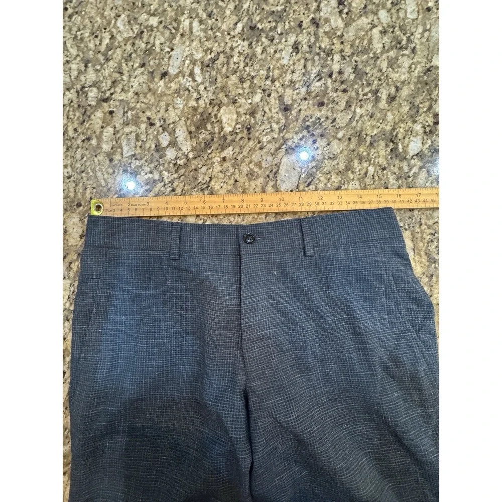 Ted Baker Keith CT Wool Linen Trousers Stretch Blue Men's Size 33 L $225